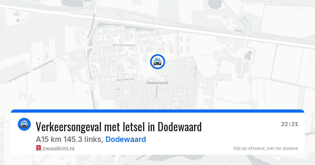 Verkeersongeval met letsel in Dodewaard — 29 jul 2026