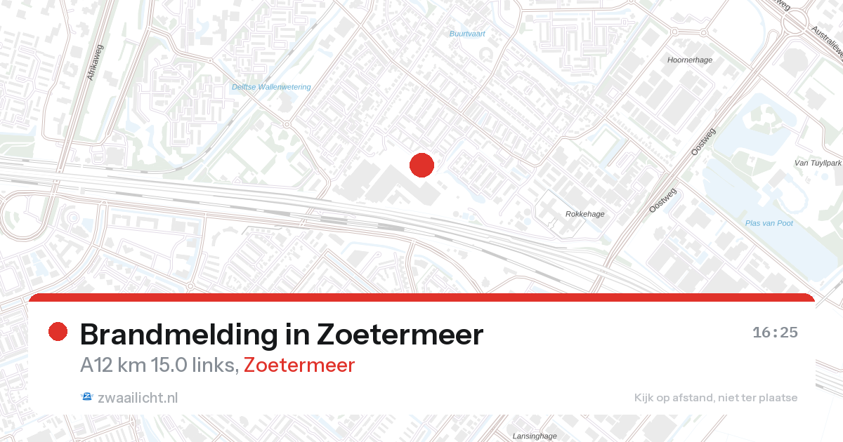 Brandmelding in Zoetermeer — 27 aug 2026
