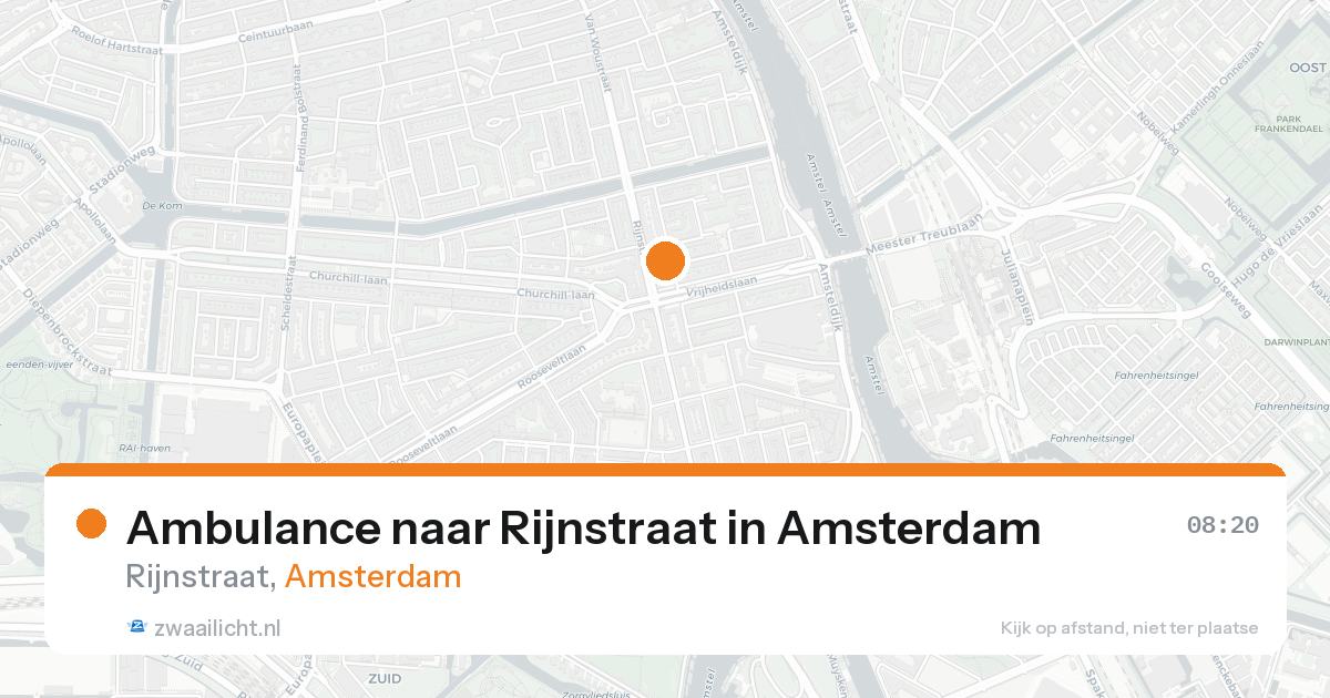Ambulance naar Rijnstraat in Amsterdam — 21 aug 2026