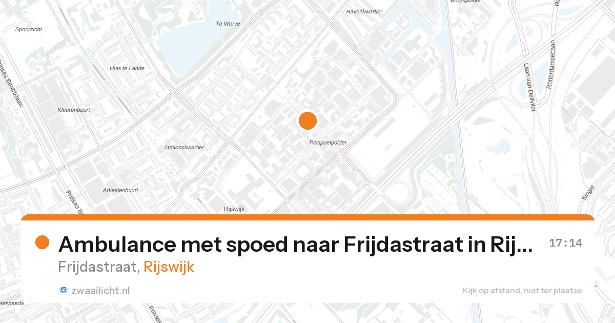 Ambulance met spoed naar Frijdastraat in Rijswijk — 25 aug 2026