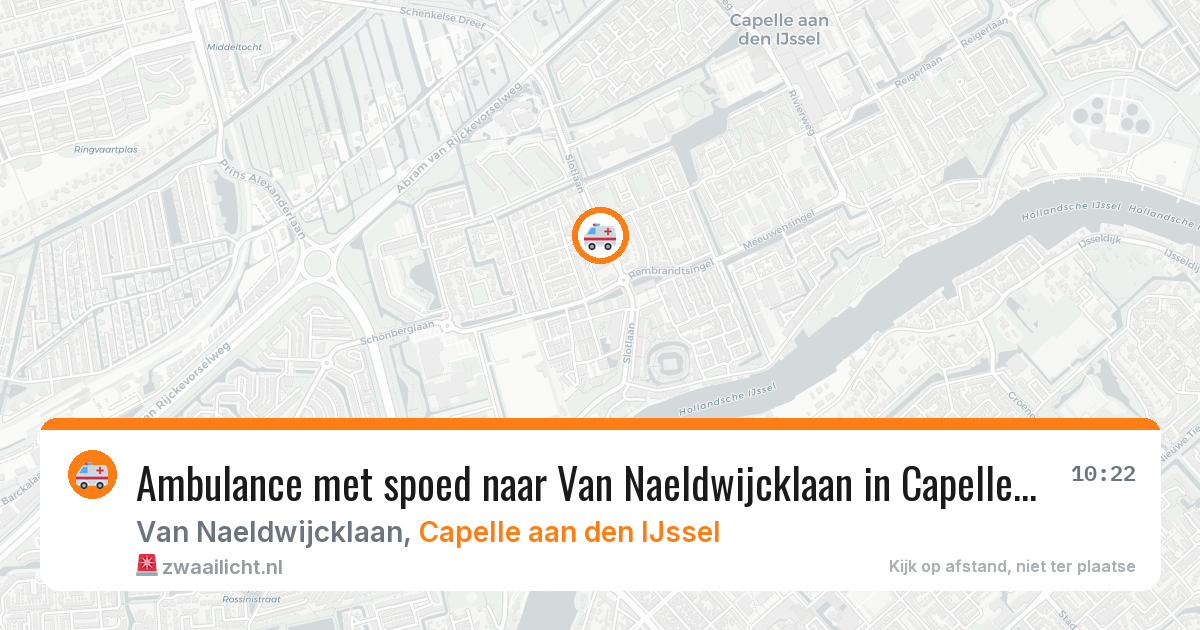 Ambulance met spoed naar Van Naeldwijcklaan in Capelle aan den IJssel — 25 jun 2026