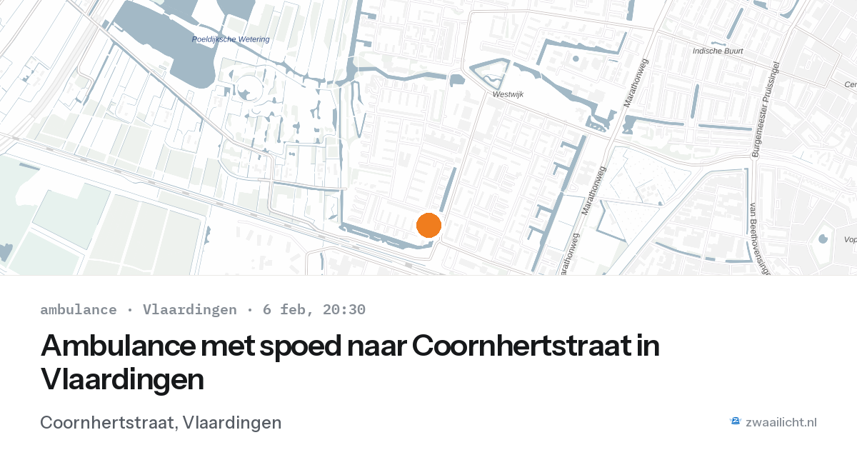 Ambulance met spoed naar Coornhertstraat in Vlaardingen — 6 feb 2026