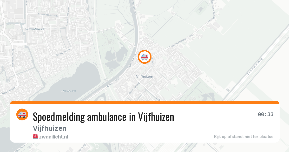 Spoedmelding ambulance in Vijfhuizen — 31 jul 2026