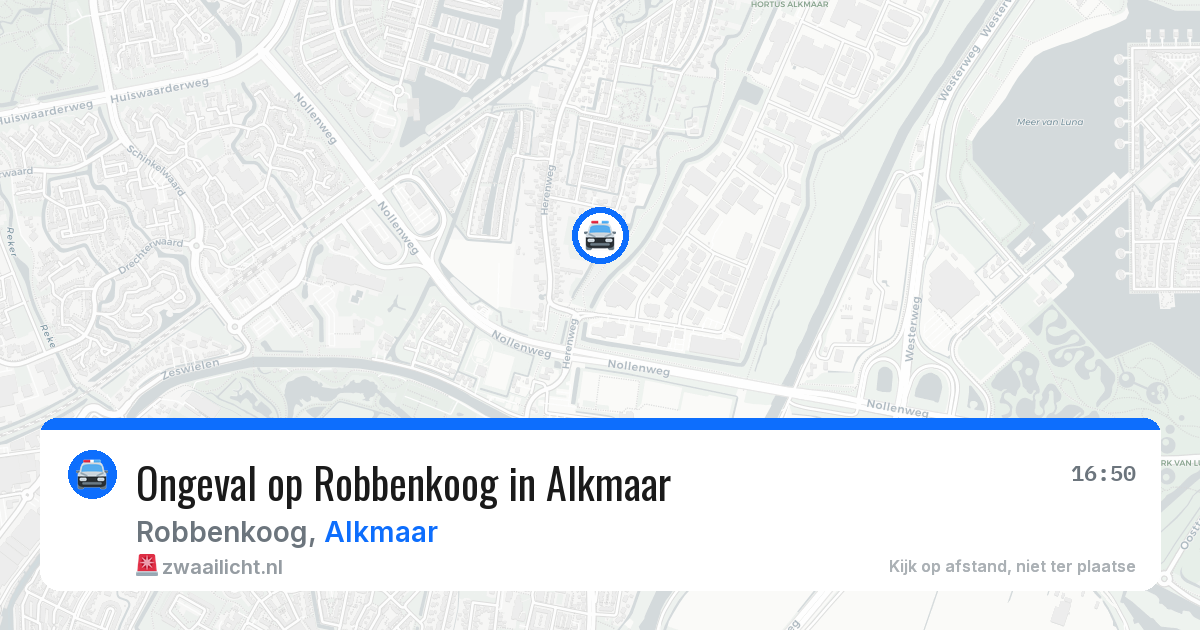 Ongeval op Robbenkoog in Alkmaar — 16 mrt 2026