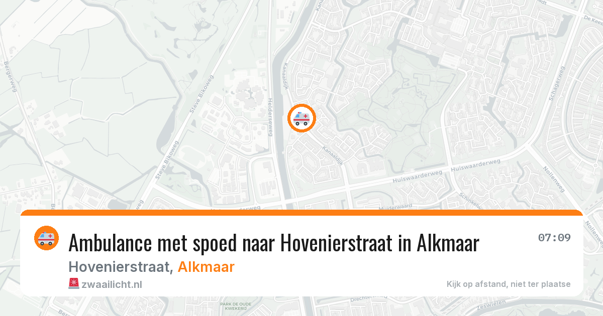 Ambulance met spoed naar Hovenierstraat in Alkmaar — 2 jul 2026