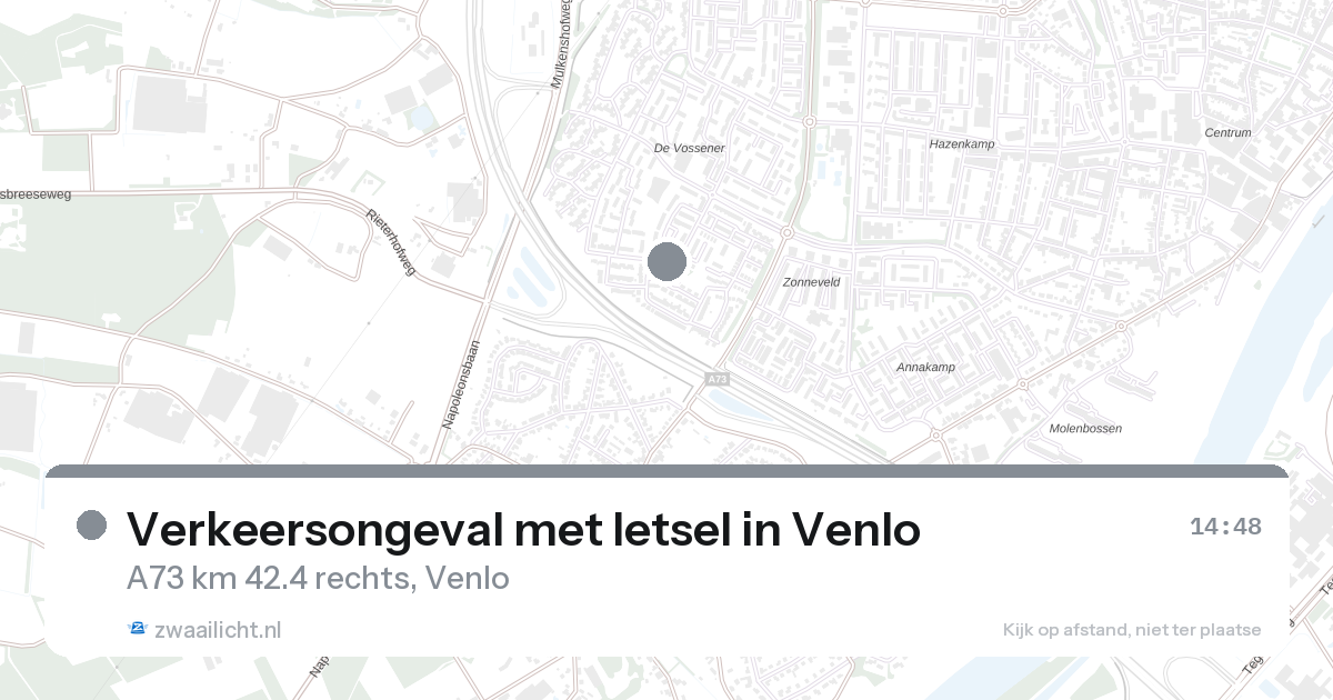 Verkeersongeval met letsel in Venlo — 12 aug 2026