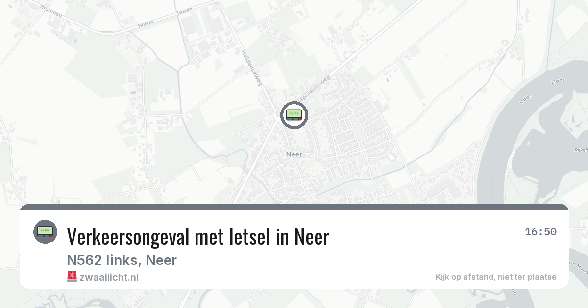 Verkeersongeval met letsel in Neer — 7 mrt 2026