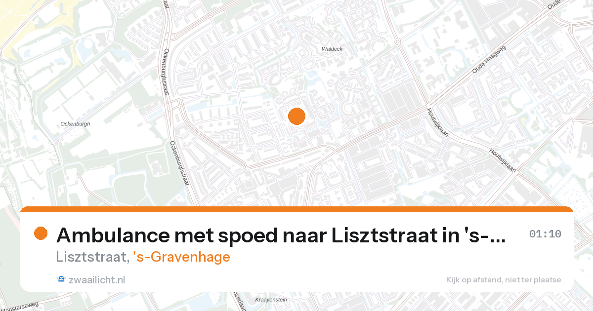 Ambulance met spoed naar Lisztstraat in 's-Gravenhage — 26 aug 2026