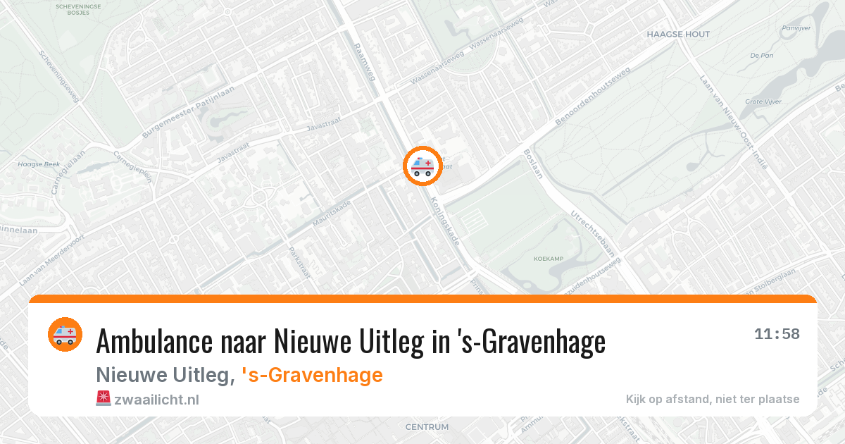 Ambulance naar Nieuwe Uitleg in 's-Gravenhage — 28 apr 2026