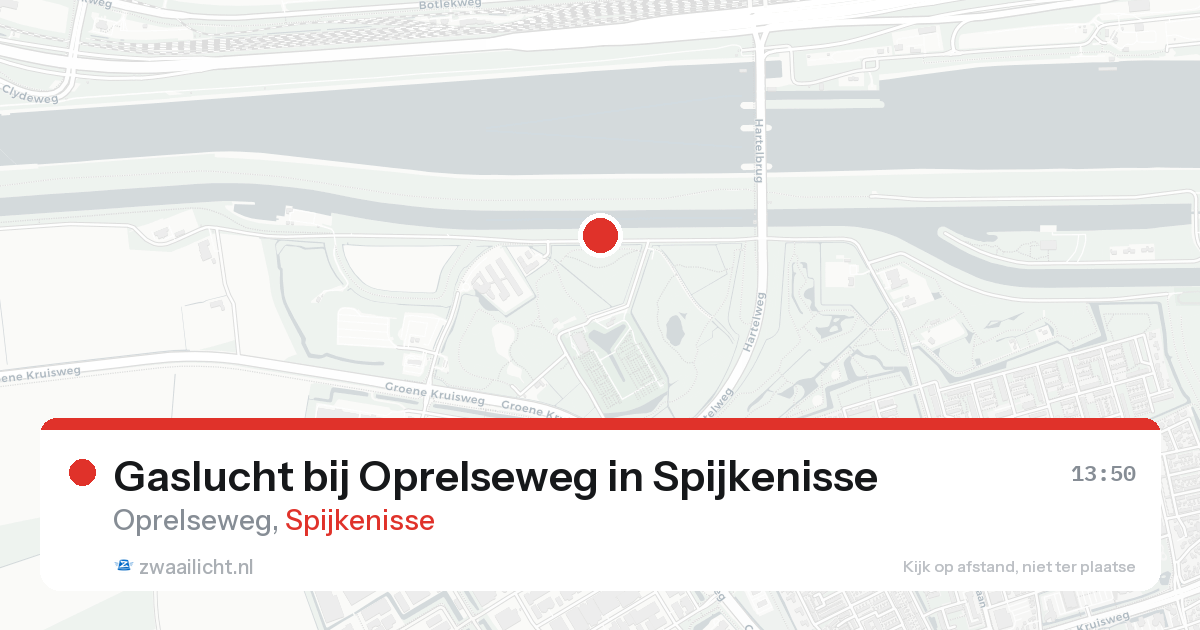 Gaslucht bij Oprelseweg in Spijkenisse — 17 aug 2026
