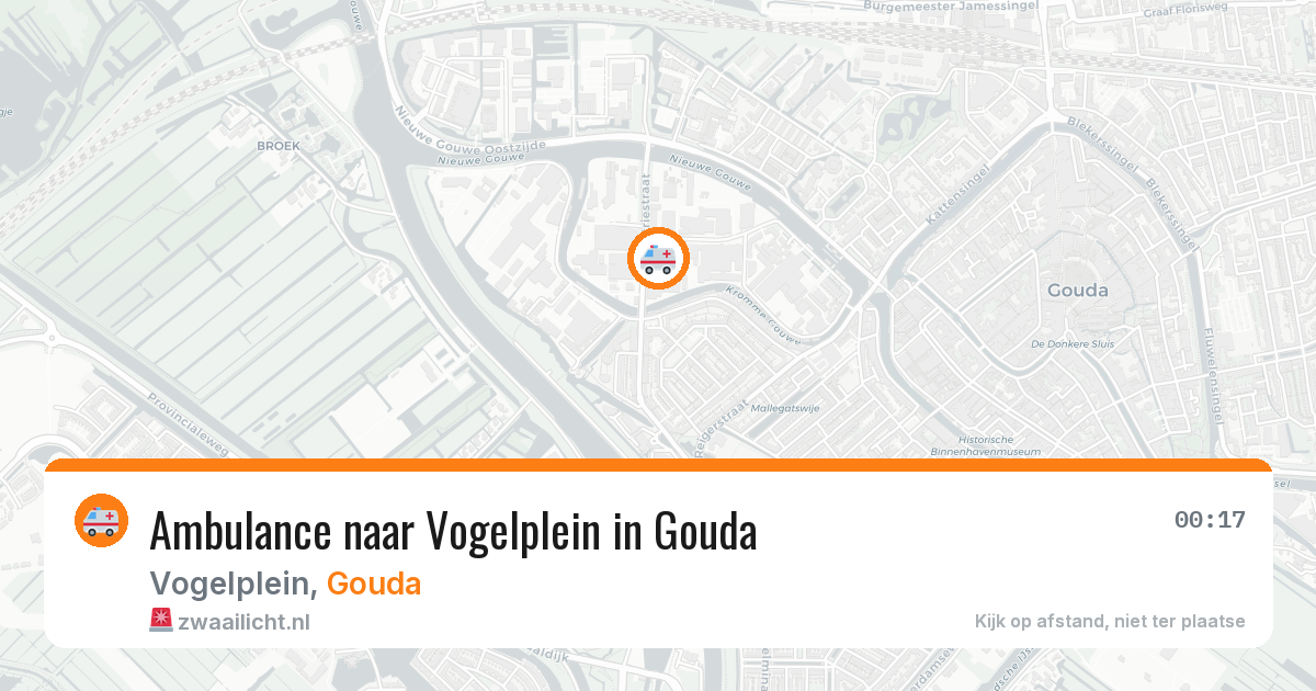Ambulance naar Vogelplein in Gouda — 4 apr 2026