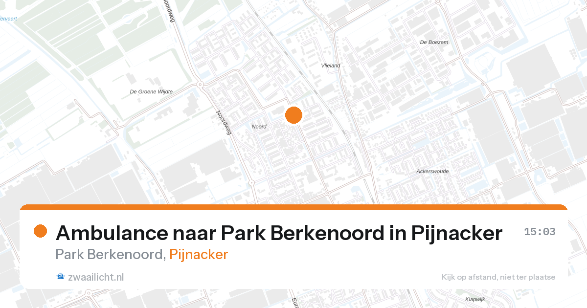 Ambulance naar Park Berkenoord in Pijnacker — 17 mei 2026