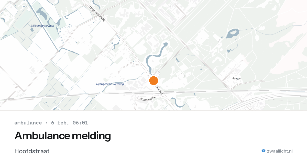 Ambulance melding — 6 feb 2026