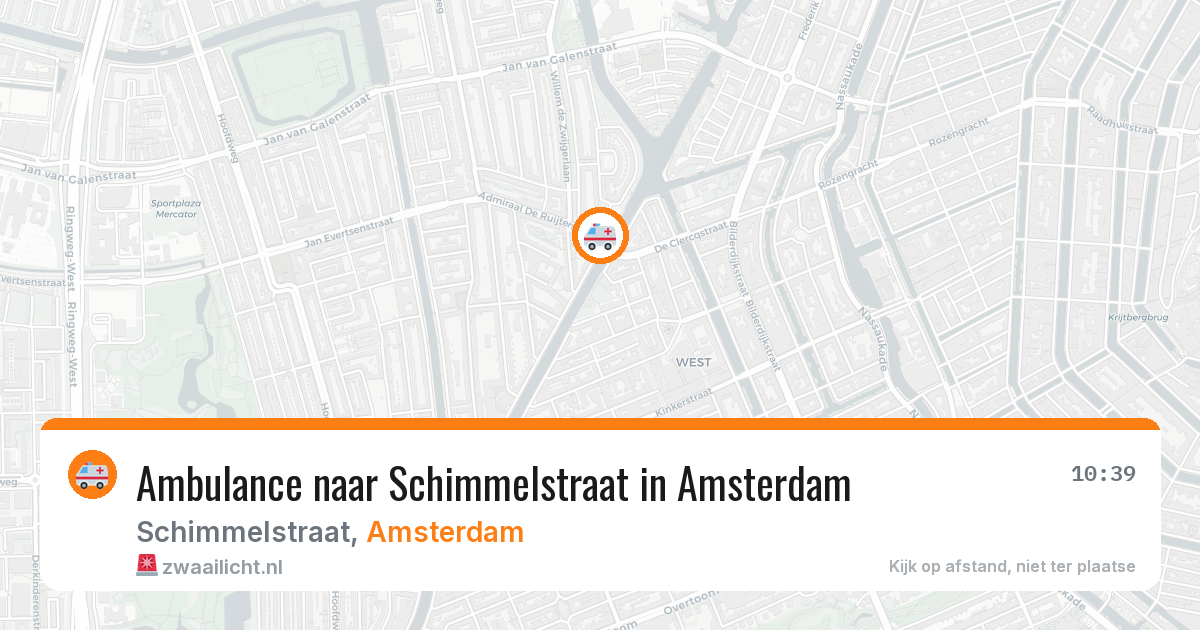 Ambulance naar Schimmelstraat in Amsterdam — 7 jul 2026