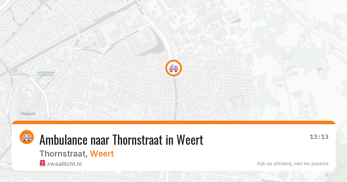 Ambulance naar Thornstraat in Weert — 5 jun 2026
