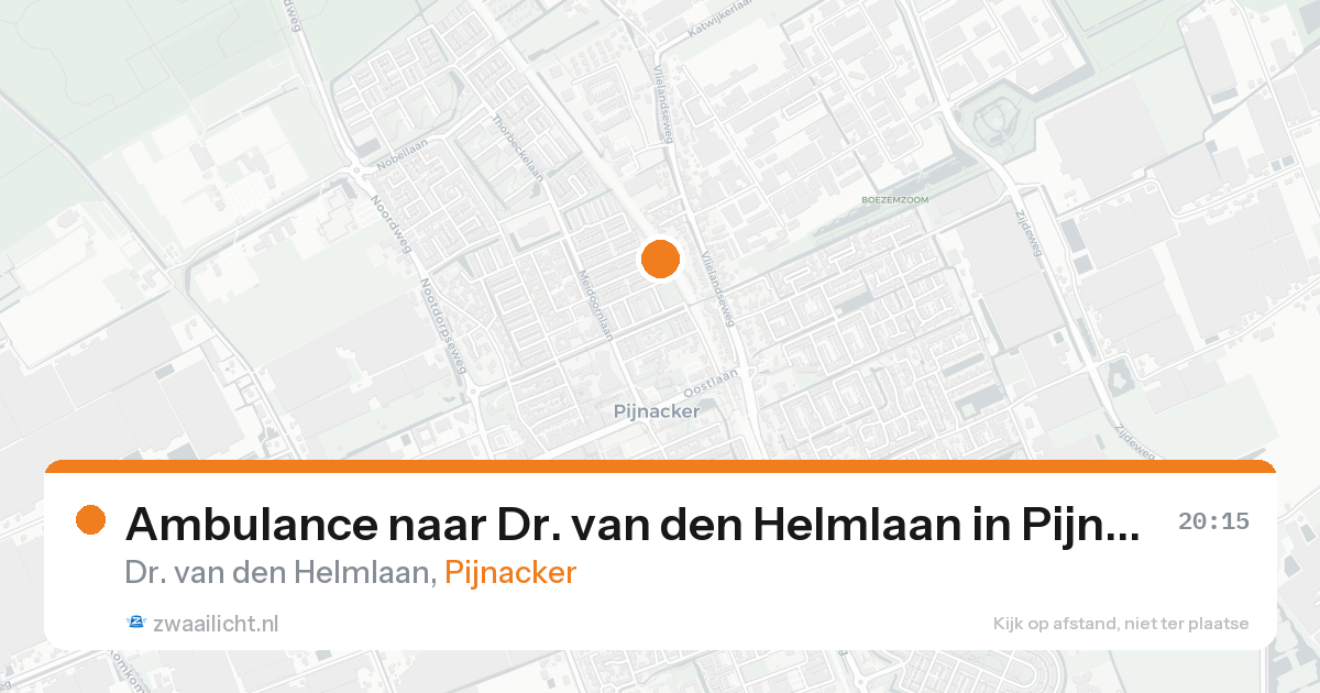 Ambulance naar Dr. van den Helmlaan in Pijnacker — 18 aug 2026