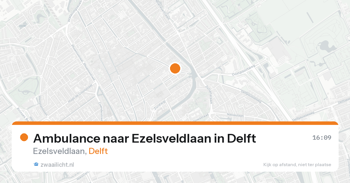 Ambulance naar Ezelsveldlaan in Delft — 19 aug 2026
