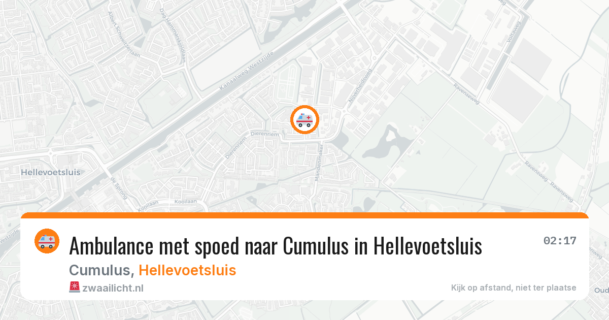 Ambulance met spoed naar Cumulus in Hellevoetsluis — 13 apr 2026