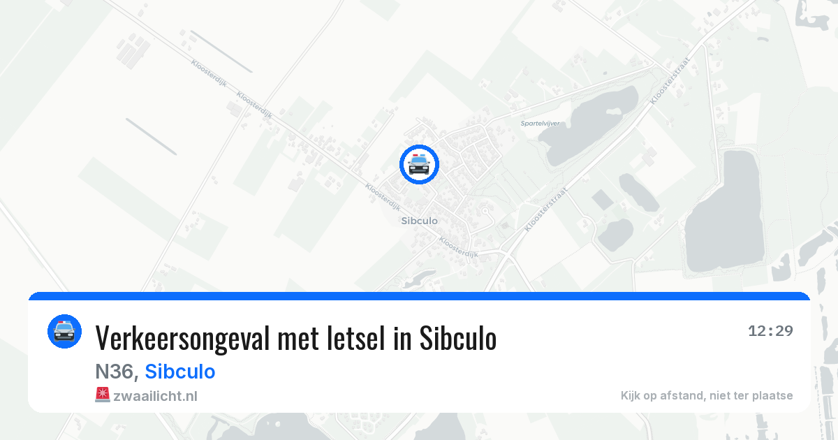 Verkeersongeval met letsel in Sibculo — 10 aug 2026