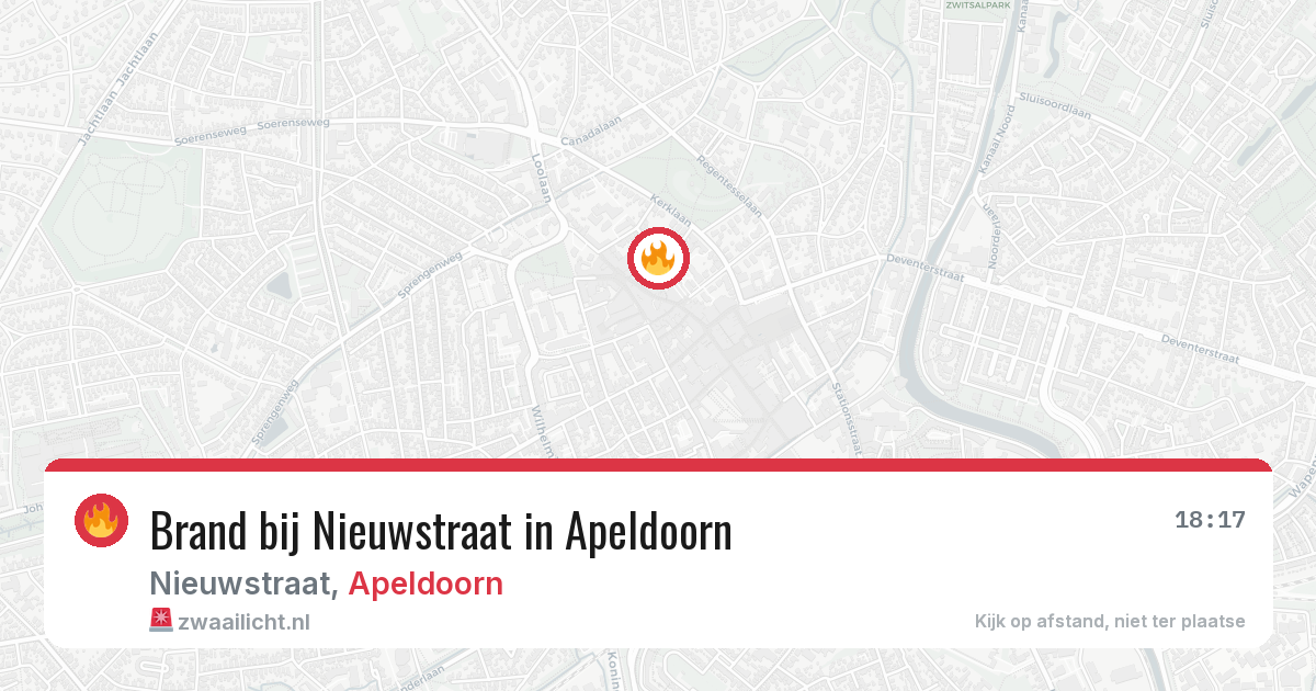 Brand bij Nieuwstraat in Apeldoorn — 23 mei 2026