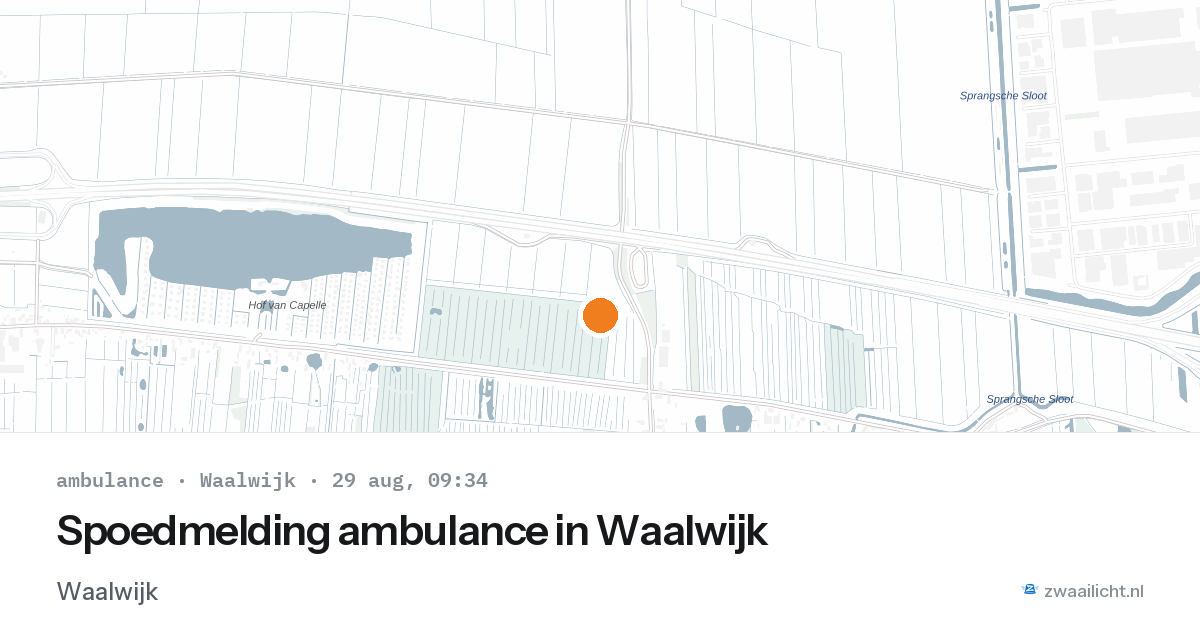 Spoedmelding ambulance in Waalwijk — 29 aug 2026