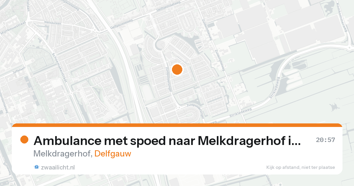 Ambulance met spoed naar Melkdragerhof in Delfgauw — 4 mei 2026