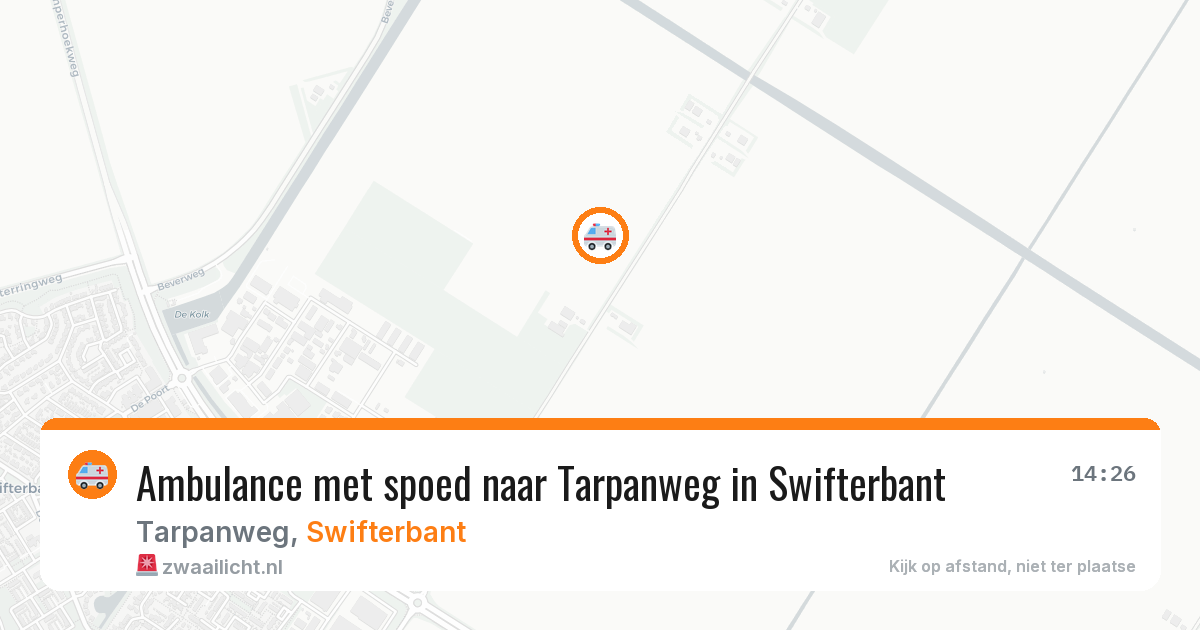 Ambulance met spoed naar Tarpanweg in Swifterbant — 13 apr 2026