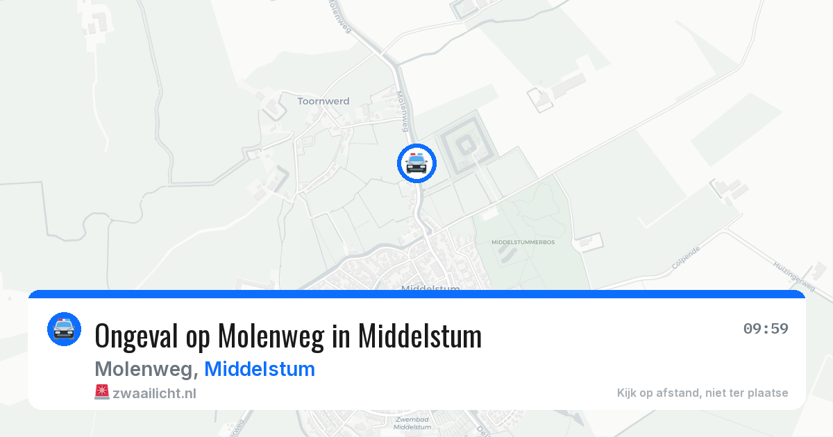 Ongeval op Molenweg in Middelstum — 28 mei 2026
