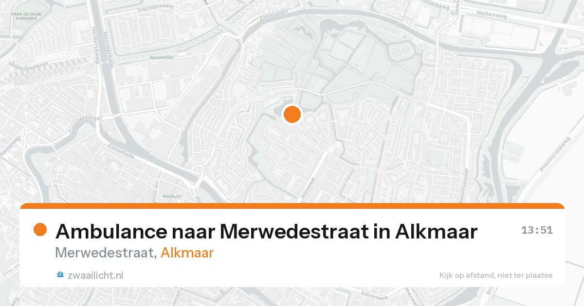 Ambulance naar Merwedestraat in Alkmaar — 25 aug 2026