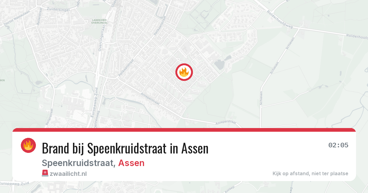 Brand bij Speenkruidstraat in Assen — 22 jan 2026