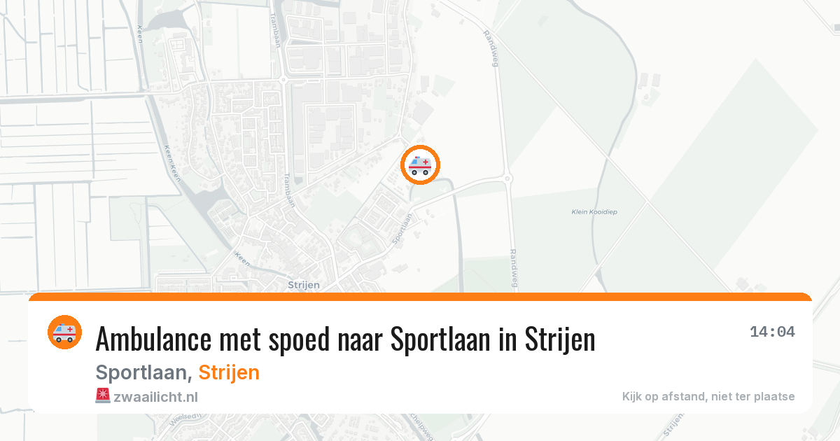 Ambulance met spoed naar Sportlaan in Strijen — 4 jun 2026