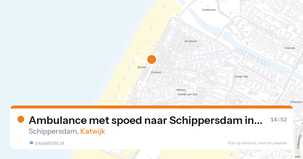 Ambulance met spoed naar Schippersdam in Katwijk — 27 aug 2026