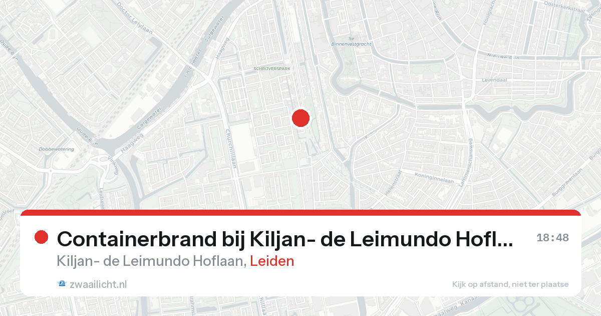Containerbrand bij Kiljan- de Leimundo Hoflaan in Leiden — 30 jan 2026