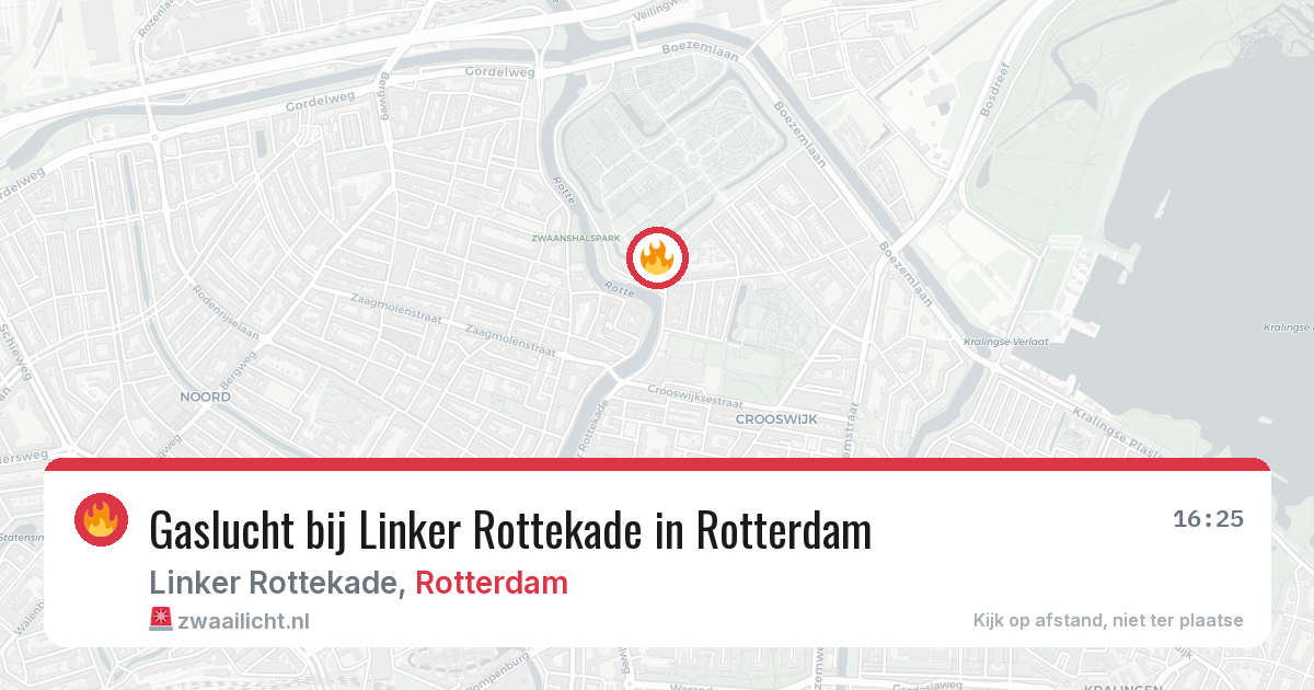 Gaslucht bij Linker Rottekade in Rotterdam — 1 apr 2026