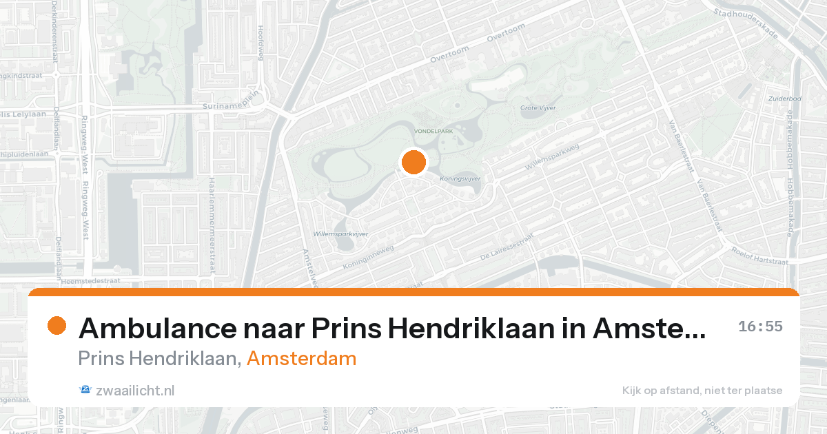Ambulance naar Prins Hendriklaan in Amsterdam — 24 mei 2026