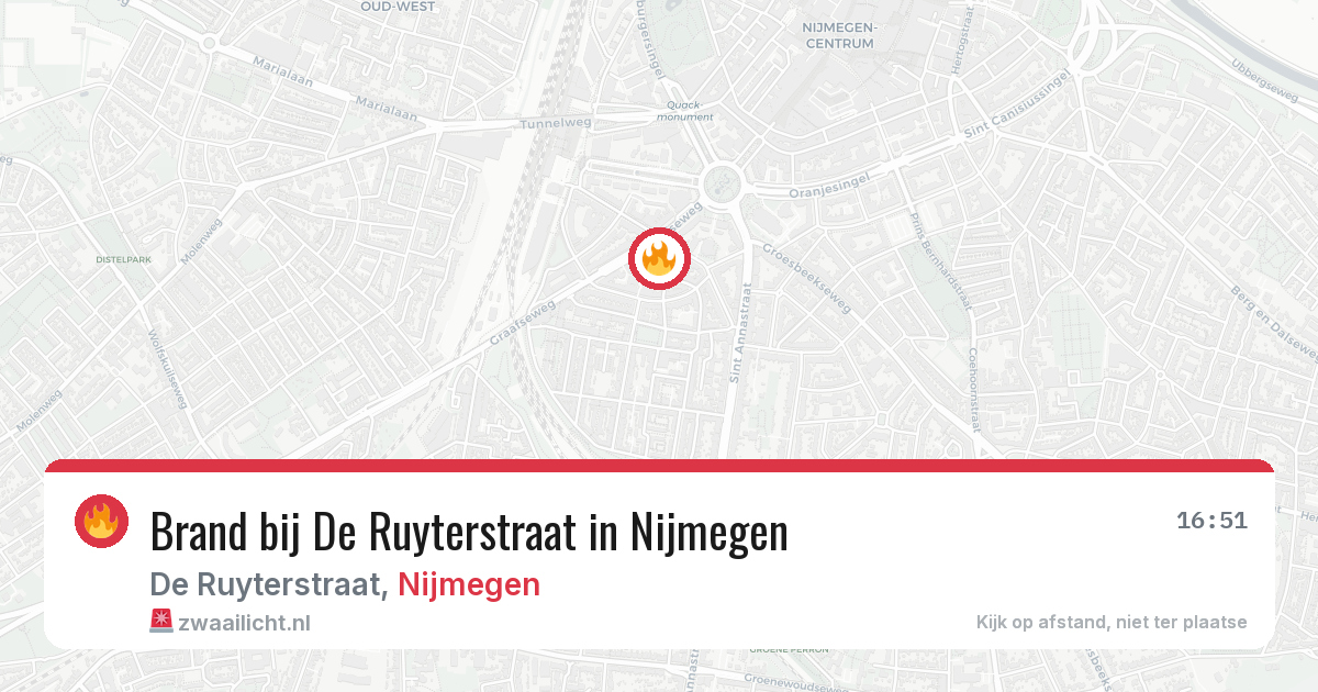Brand bij De Ruyterstraat in Nijmegen — 21 mei 2026