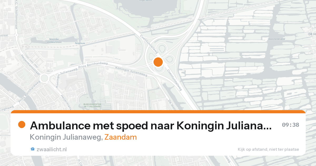 Ambulance met spoed naar Koningin Julianaweg in Zaandam — 29 mei 2026
