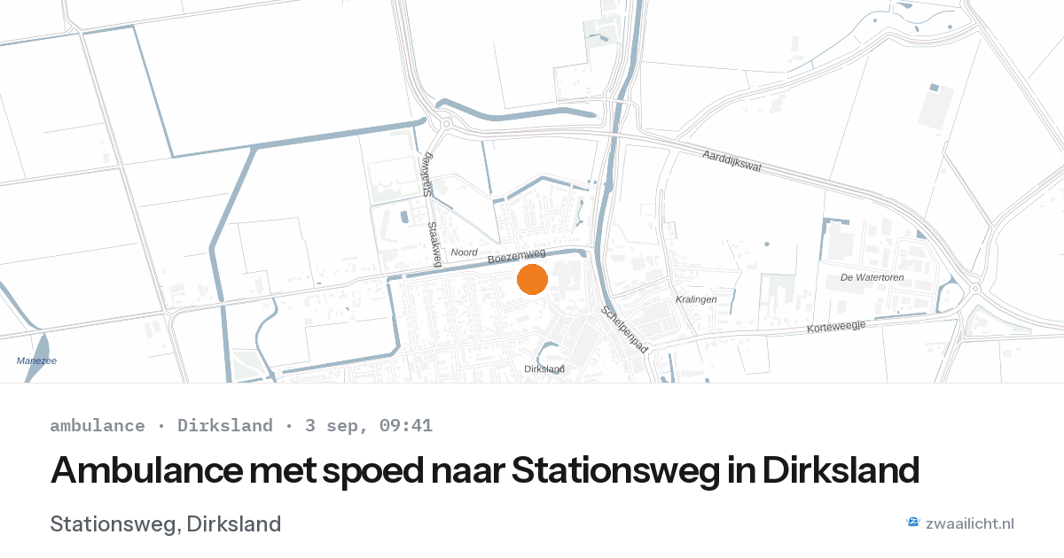 Ambulance met spoed naar Stationsweg in Dirksland — 3 sep 2026