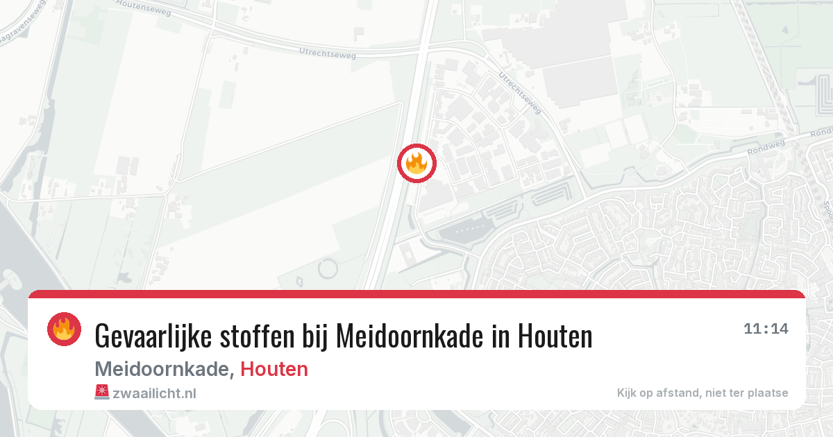 Gevaarlijke stoffen bij Meidoornkade in Houten — 17 jun 2026