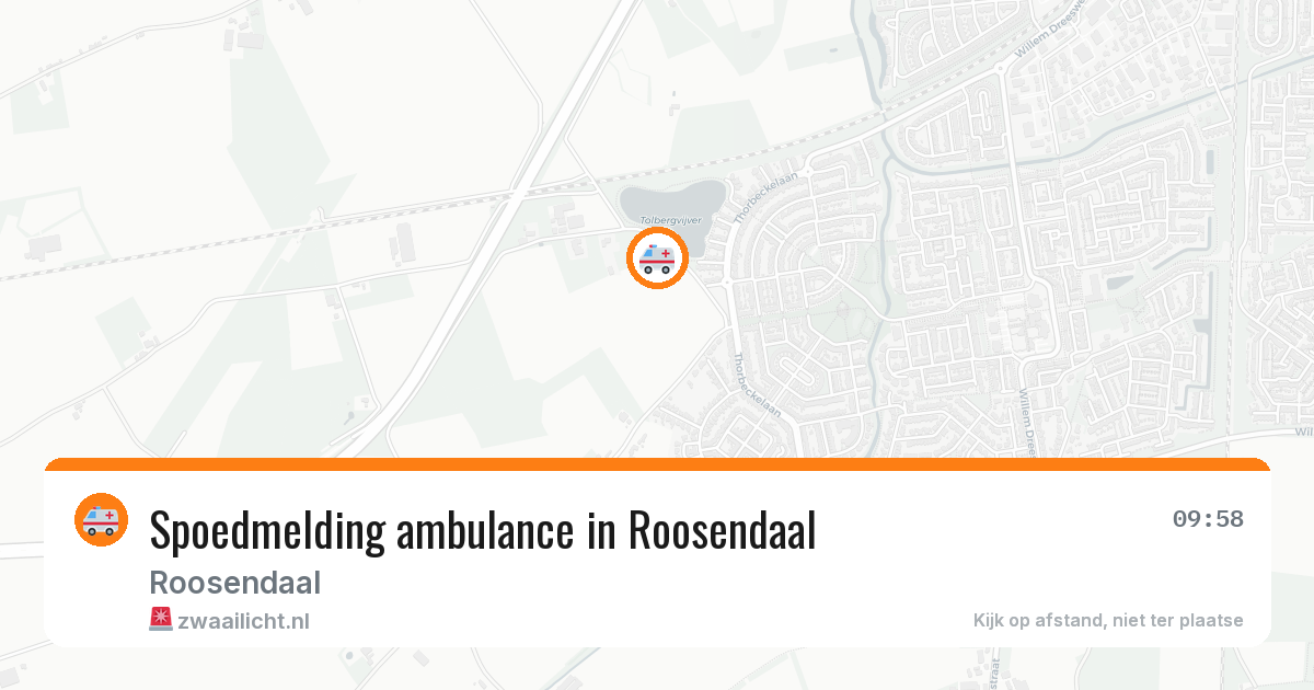 Spoedmelding ambulance in Roosendaal — 11 aug 2026