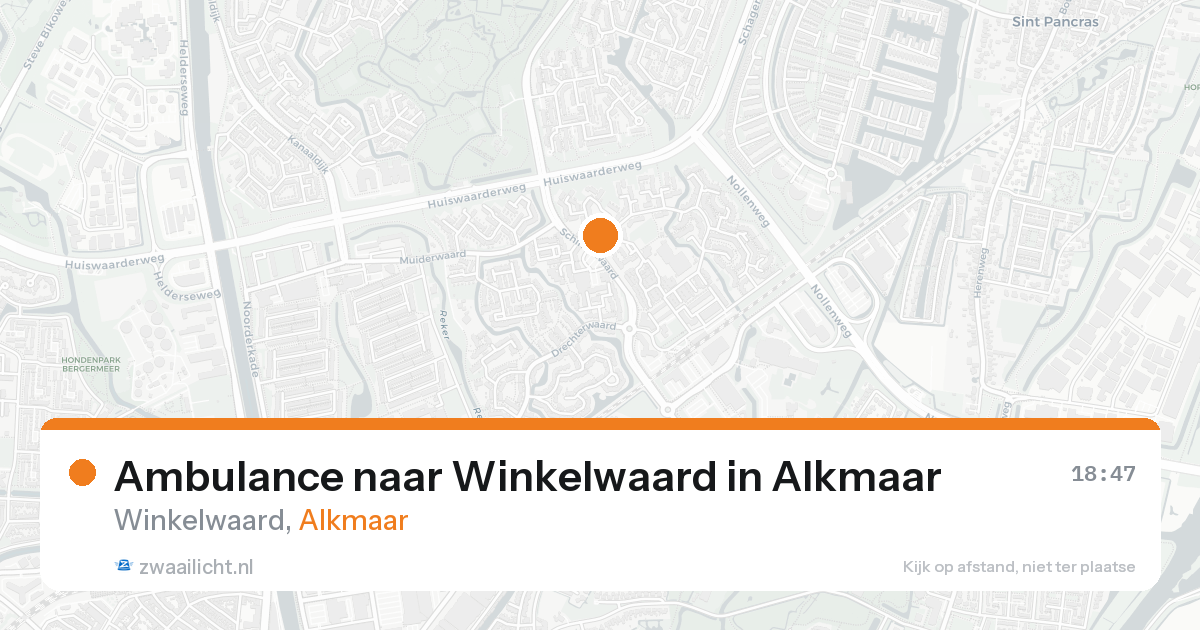 Ambulance naar Winkelwaard in Alkmaar — 1 jun 2026
