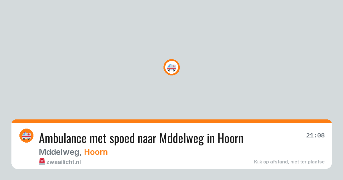 Ambulance met spoed naar Mddelweg in Hoorn — 26 jun 2026