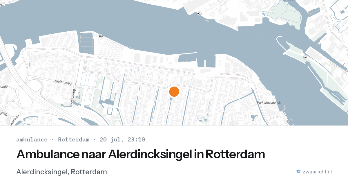 Ambulance naar Alerdincksingel in Rotterdam — 20 jul 2026