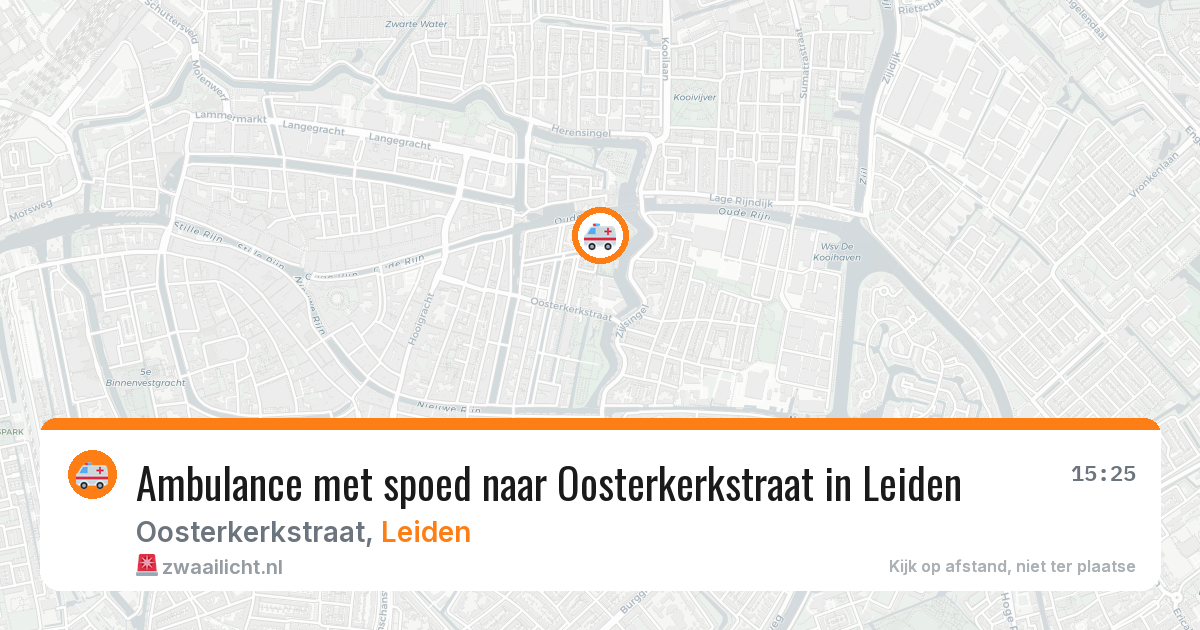 Ambulance met spoed naar Oosterkerkstraat in Leiden — 23 apr 2026