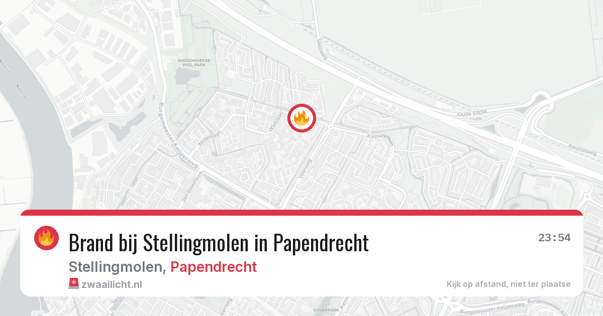 Brand bij Stellingmolen in Papendrecht — 27 mei 2026