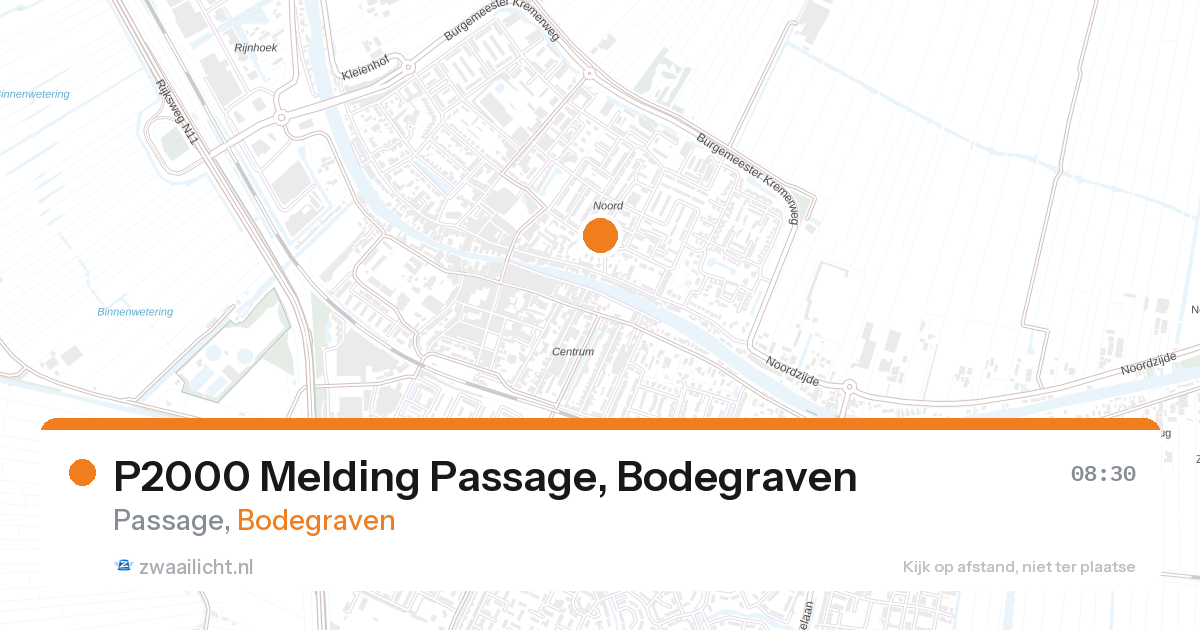 P2000 Melding Passage, Bodegraven — 2 feb 2026