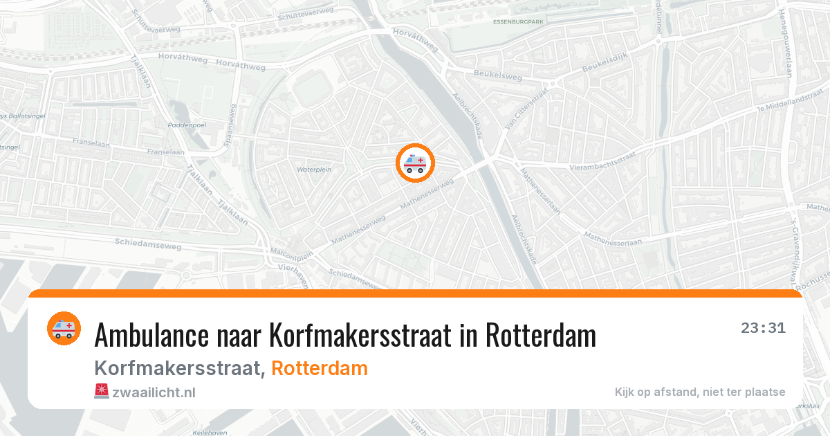 Ambulance naar Korfmakersstraat in Rotterdam — 28 apr 2026