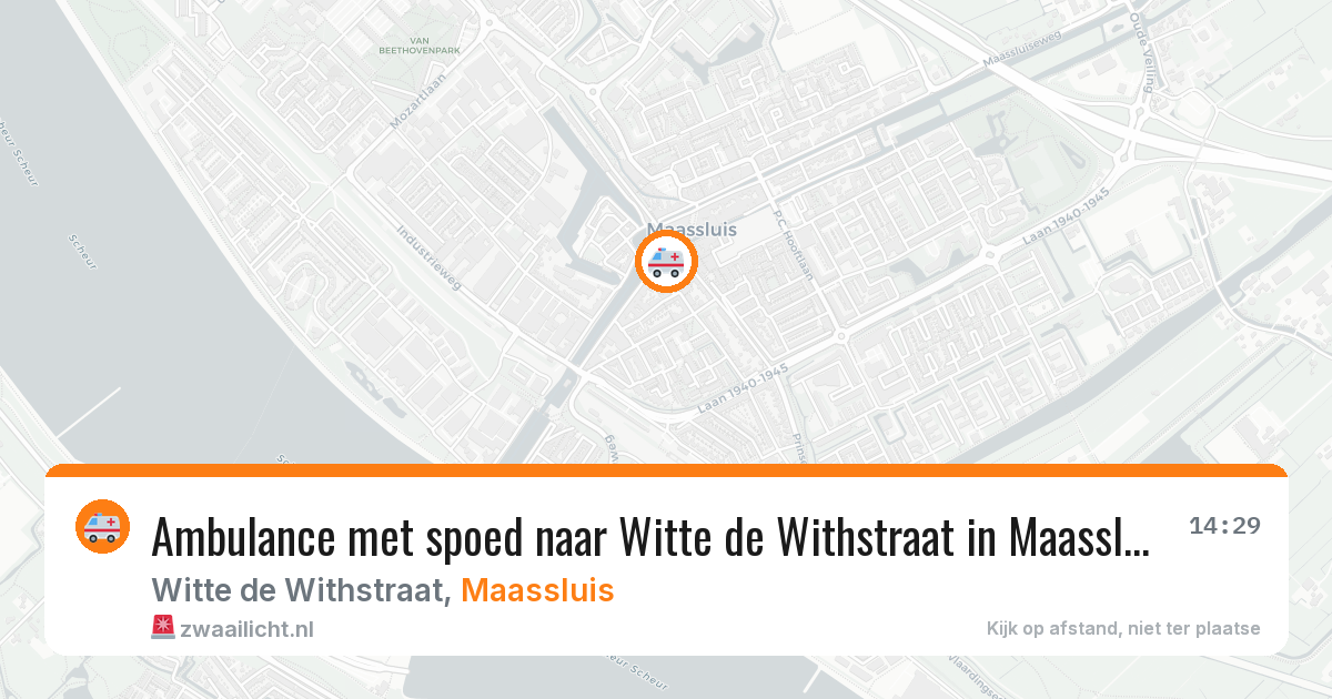 Ambulance met spoed naar Witte de Withstraat in Maassluis — 3 jul 2026