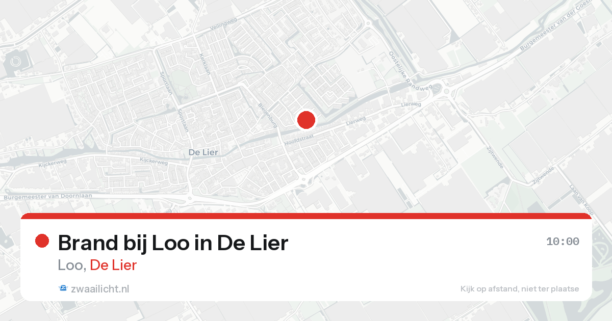 Brand bij Loo in De Lier — 21 aug 2026