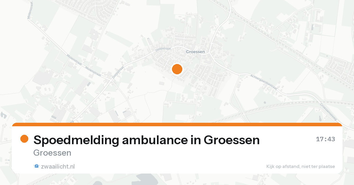 Spoedmelding ambulance in Groessen — 21 aug 2026